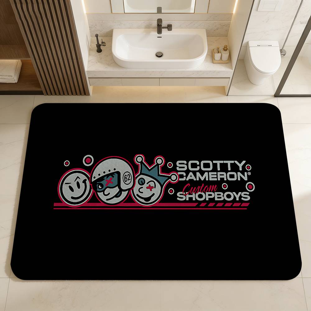 Golf S-ScoTTY C-CameRONs Room Mats Retro Multiple Choice Living Room Kitchen Rug Non-Slip Welcome Rug