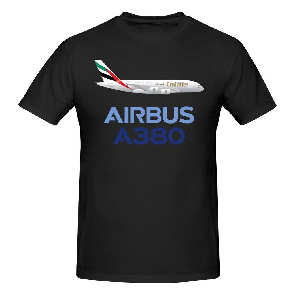 Funny Airbus A380 Airplane Men's T-shirt Printed Tops Are Loose and Slim Fit Women's T-shirts