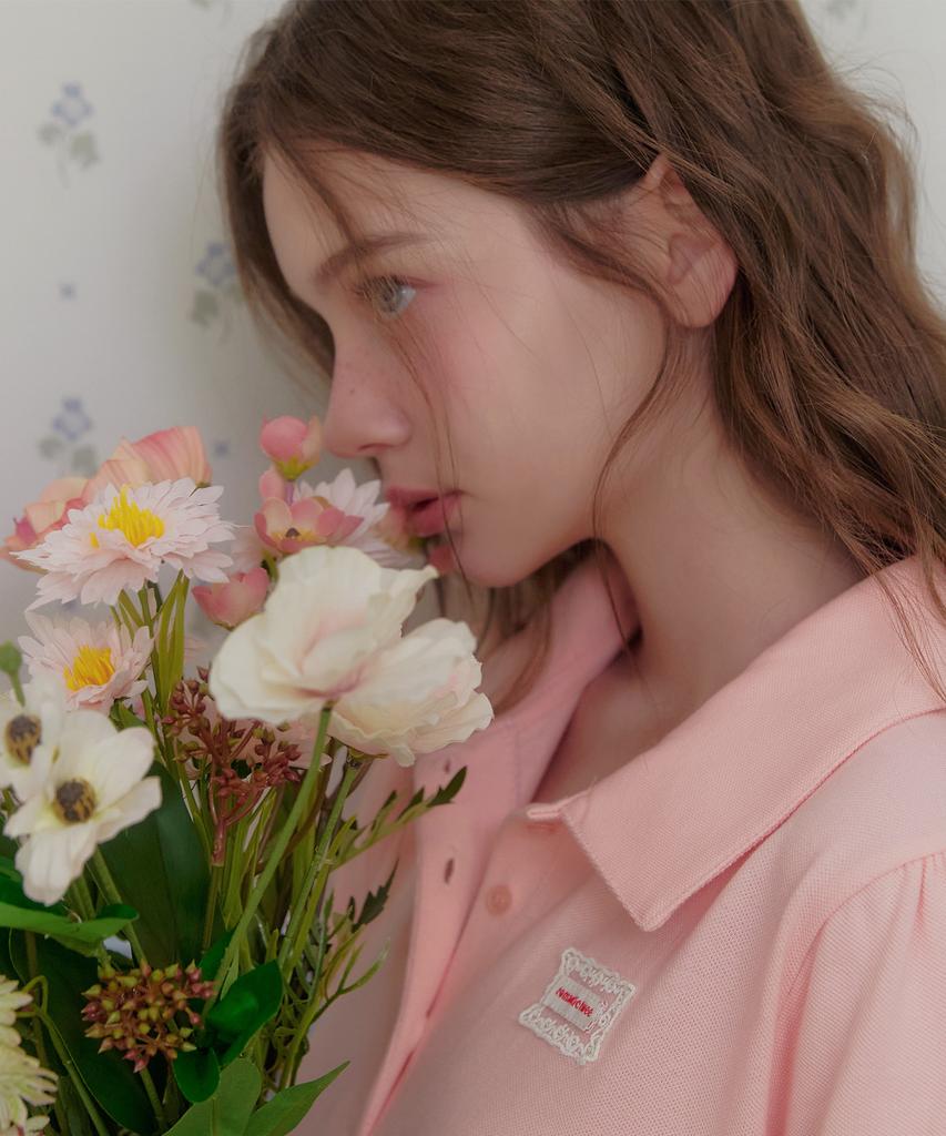 Teuwi It'S Puff Collar Short Sleeve Mini Dress