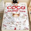 1 STKS Coco-chan Print Flanellen Deken, Hoge Kwaliteit Alle Seizoenen, Woondecoratie, Warmte en Comfort, Perfect voor Kerstcadeaus