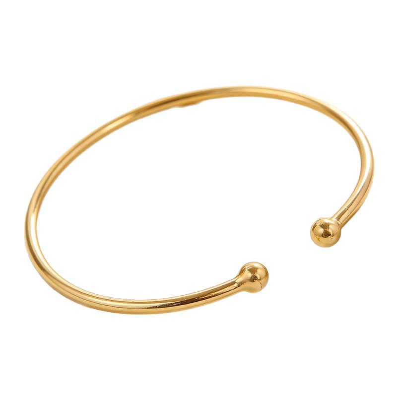 Verstellbares Metallarmband mit Doppelkügelchen & Wassertropfen-Design: Übertriebener Stil für Frauen