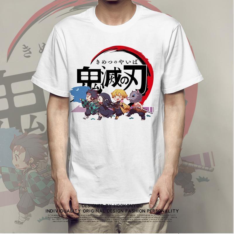 Demon Slayer Kamado Tanjirou Αστεία Παρωδία Anime Περιφερειακό Μπλουζάκι Κοντομάνικο Καθημερινά Ρούχα Σετ Ρούχων Γονέα-Παιδιού Καλοκαίρι