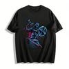 Vintage Nordic Viking Warrior Print Tee Cool Street Style Casual Top Pure Cotton T-shirt