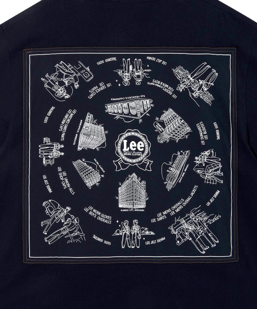 LEE Bandana Short Sleeve T-Shirt Navy