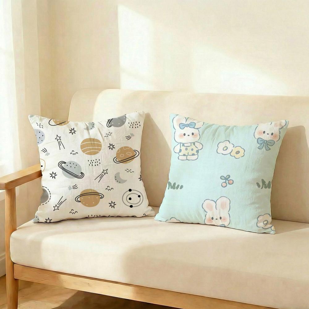 Süßes Textur-Kissenbezug-Set, 4 Stück, Dekorative kurze Plüsch-Kissenbezüge für Sofa, Weiche Kissenhülle cm