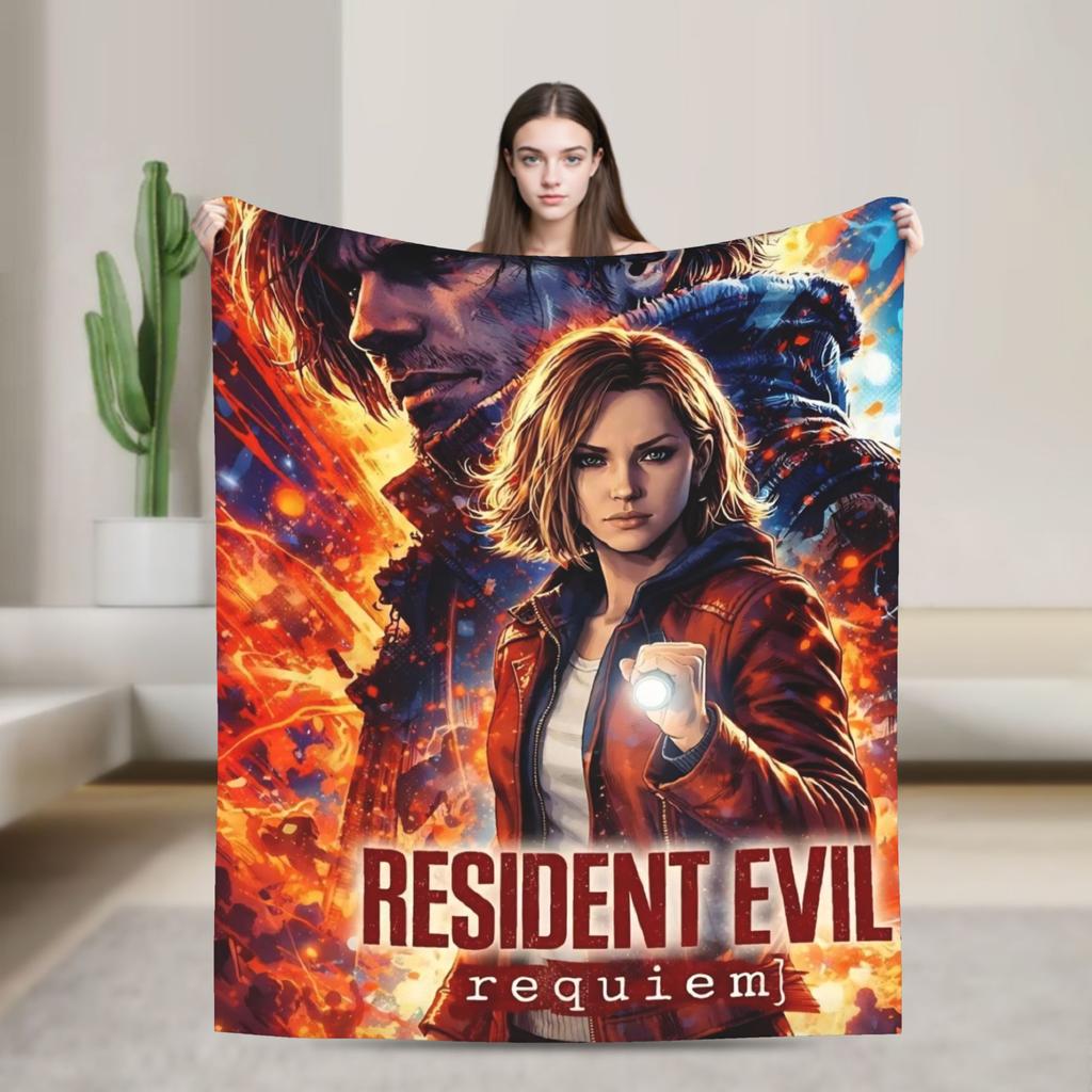 Residents Evils 9 Throw Blanket for Couch Games Soft Fuzzy Plush Blanket 50x60 Inch Multiple Sizes Bedspreads for All Seasons