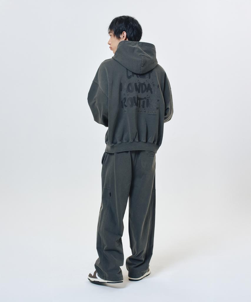 LMR Pigment Wide String Sweatpants Charcoal