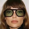 Retro Square Sunglasses Women Fashion Gradient Shades UV400 Men Punk Blue Green Sun Glasses