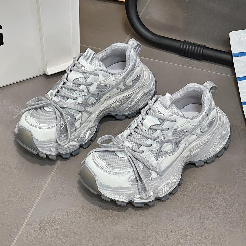 Sneakers for Women Autumn Retro Polished Colored Old Casual Shoes Thick Sole Women's Shoes Hot Daddy Shoes