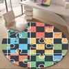 1pc Puzzle Pieces Office Round Area Rug, Indoor Mat Suitable ForOffice, Under Office Chairs Bedroom Living Room Home Decor, Room Decot177
