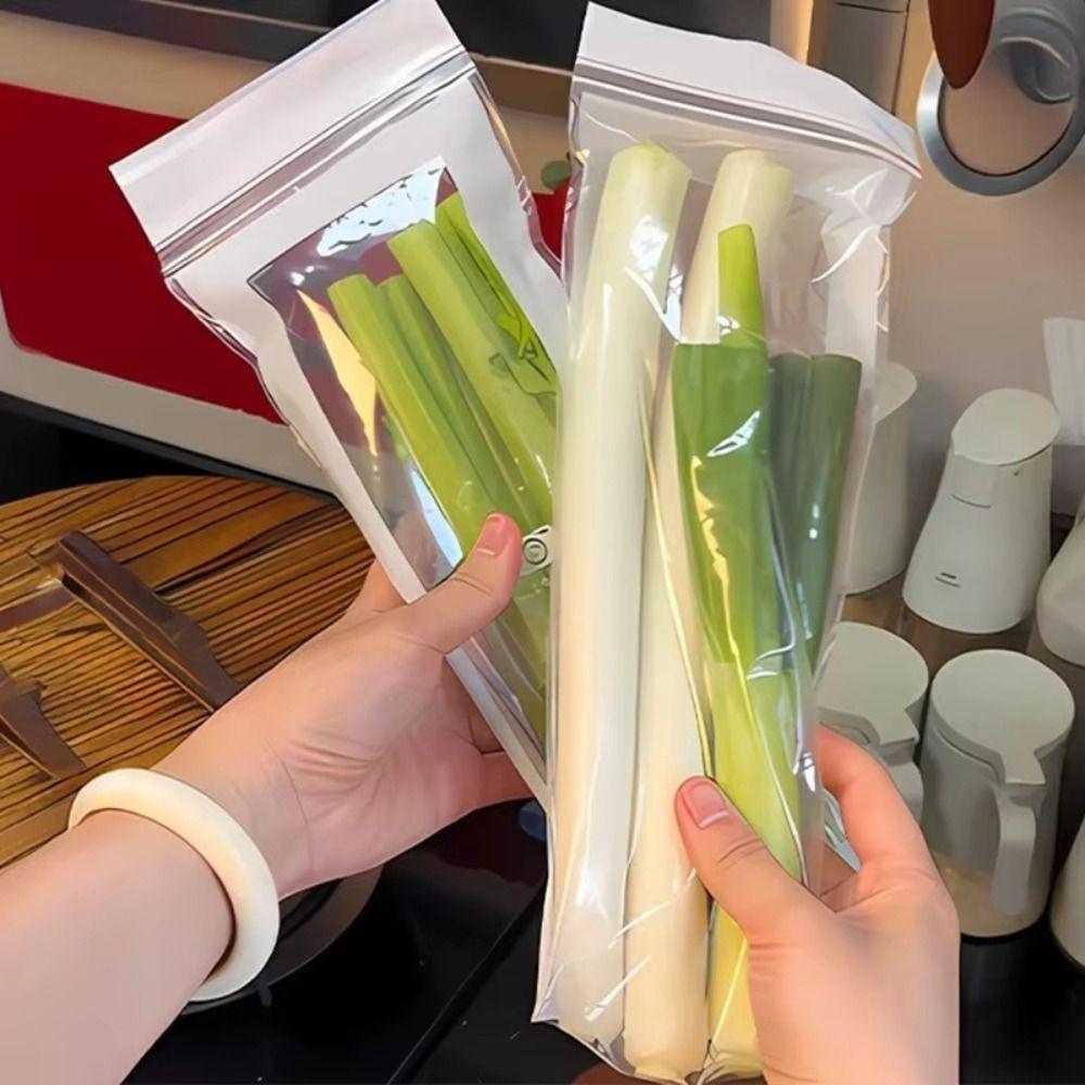 15/50Pcs Long Strip Reusable Food Sealing Bags Thickened Moisture-proof Food Storage Bag Long Strip Leakproof