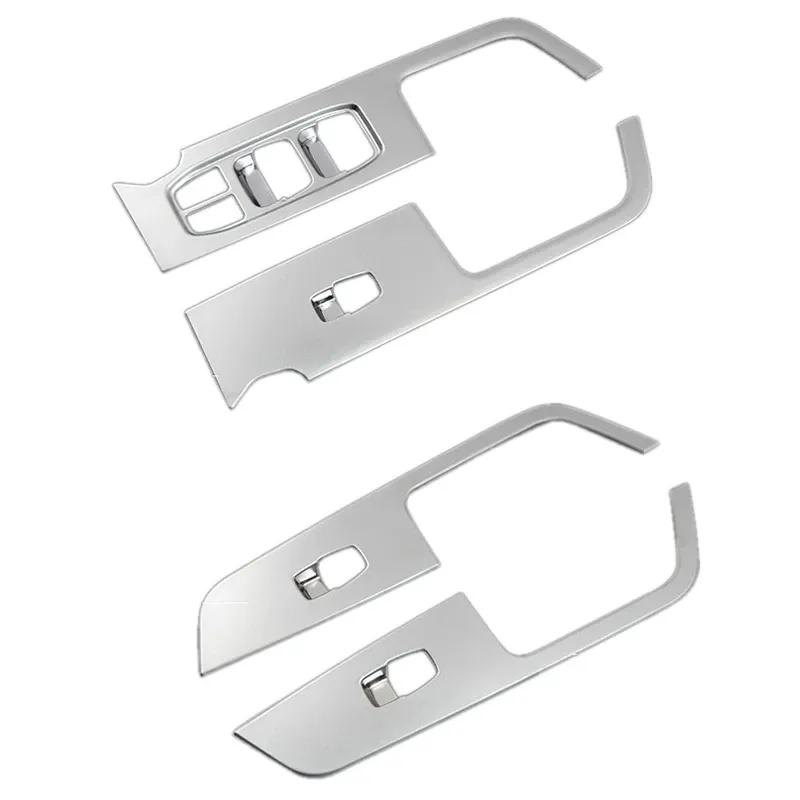 For Ix25 Creta Chrome Inner Door Armrest Window Switch Cover Decoration Control Panel Auto Accessories 2015-