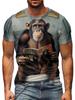 Funny Monkey Graphic T Shirt For Men Clothing 3D Cartoon Gorilla Orangutan Printed T-Shirt Unisex Short Sleeve Unisex Tops Tees