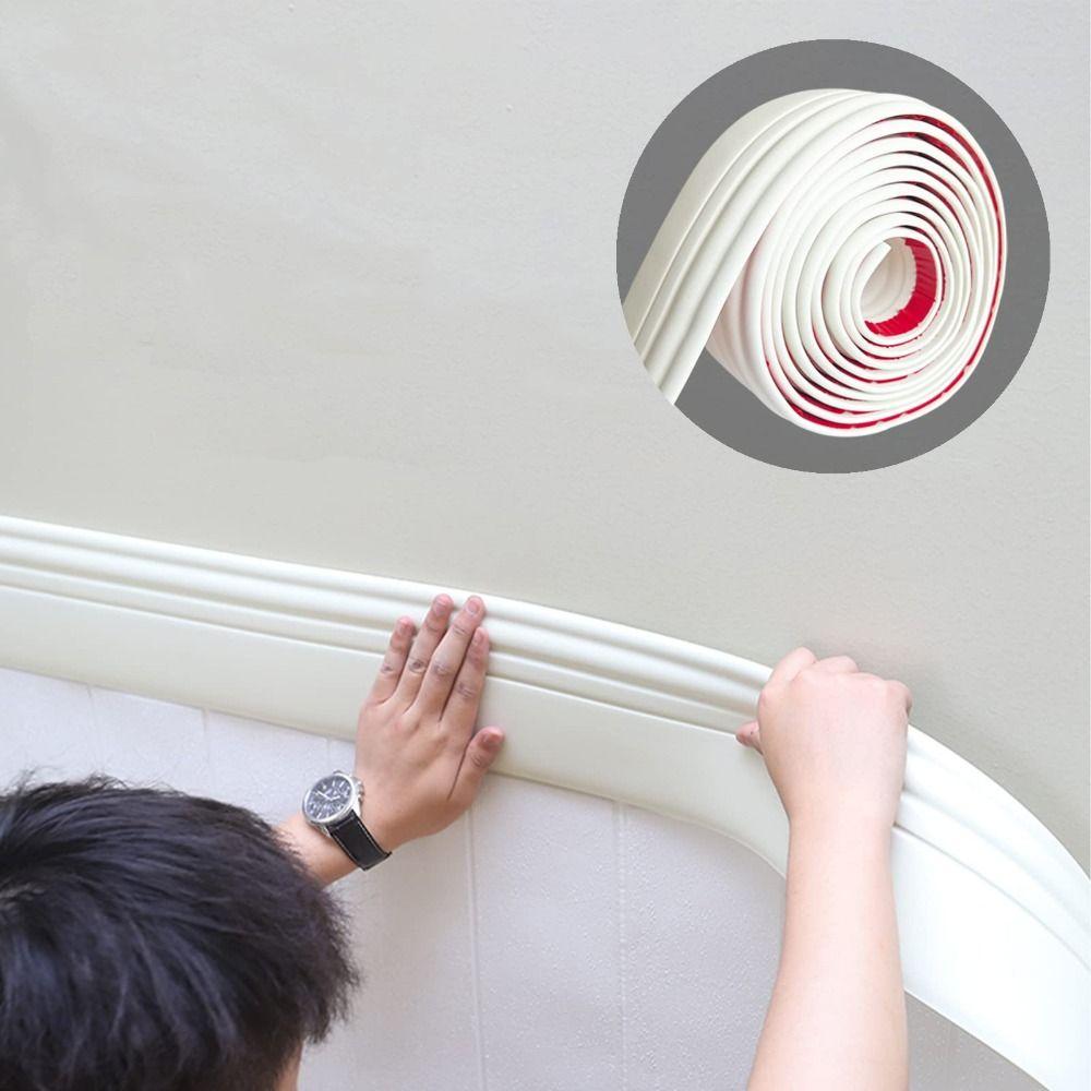 1M/Rouleau Plinthe Murale Auto-adhésive Ligne de Plinthe Bandes de Décoration DIY Salon