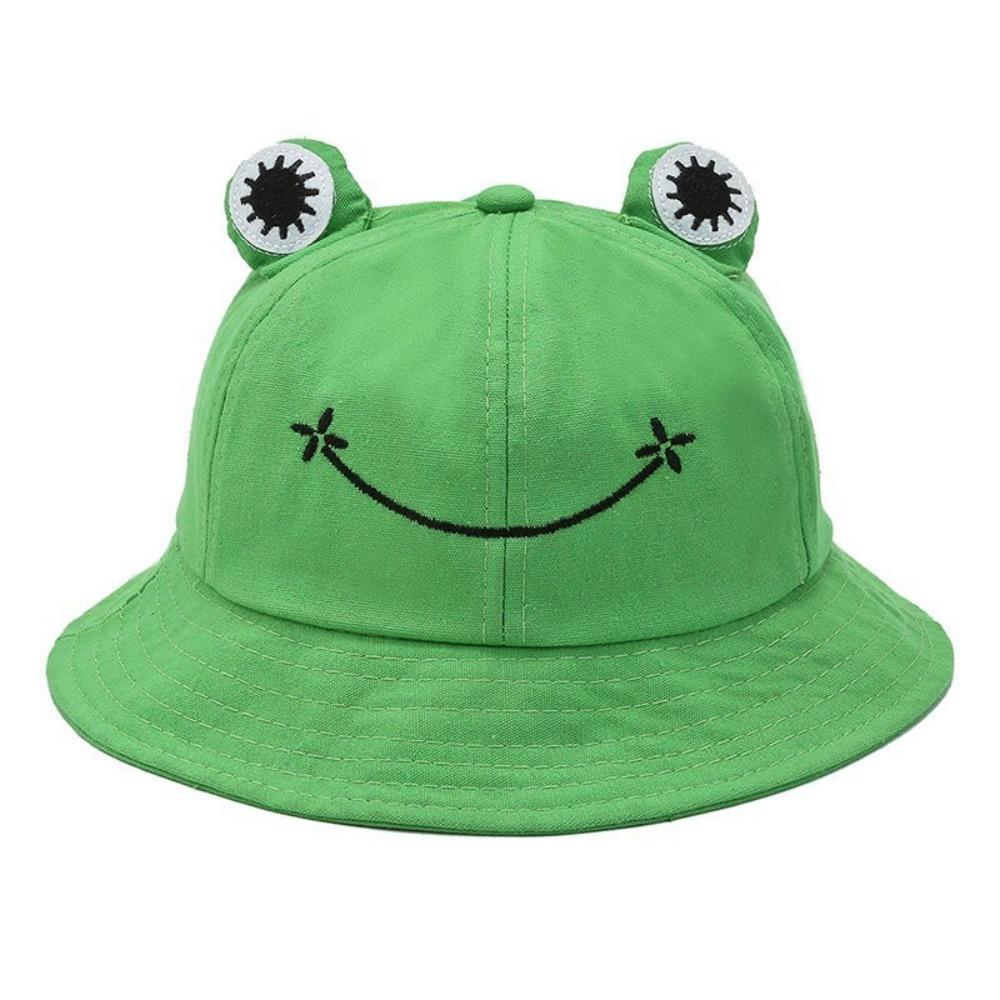Froschförmiger Frosch Eimerhüte Sonnenschutz Angelkappe Niedrige Fischerhut Outdoor