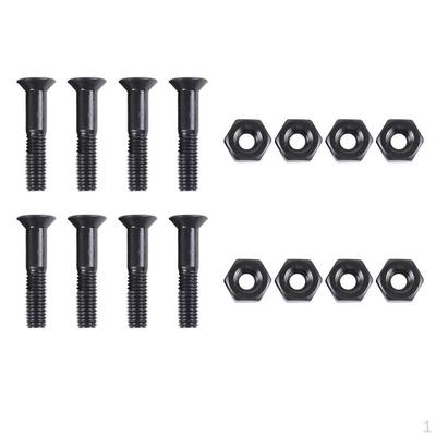 16 Pieces Skateboard Hardware Set, Steel Screws with Nuts,