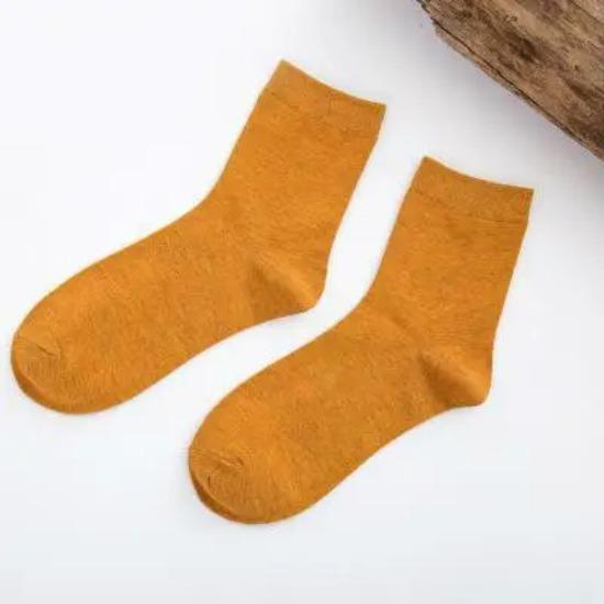 New Women's Bamboo Fiber Colorful Fashion Casual Harajuku Solid Color Black White Cheap Socks 5 Pairs