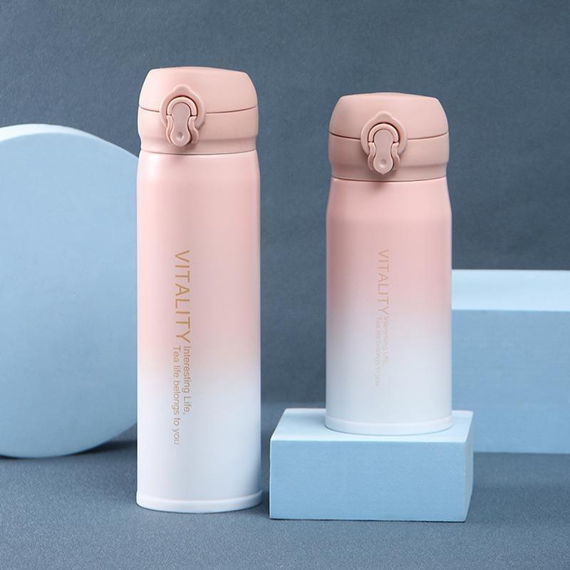 Water Bottle Double Wall Vacuum Insulated Thermos Beverage Coffee Bottle Stainless Steel Travel Mug Thermos Flask BPA Free Keeps Cold 24H Hot 24H 16Oz