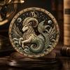 Entspannendes Bastelset zur Stressbewältigung Sternzeichen Kunstset mit Kunstperlen, 12 Sternzeichen DIY Malerei Personalisierte Geschenksets, Runde 3D Sternbild Wand für Erwachsene,