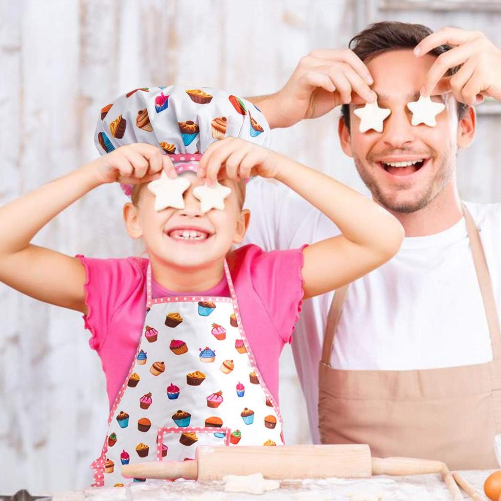 Childrens Set Cooking Cute Baking Set Kitchen Toy Set Accessories Apron With Chef Hat Oven Gloves Pot Holder Cookie Cutter As Childrens Kitchen Gift