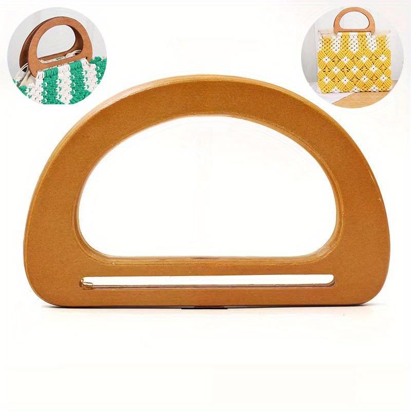 2pcs Shaped Wooden Bag Handles Many Colors Replacement Accessories for Handbags DIY Craft Supplies.