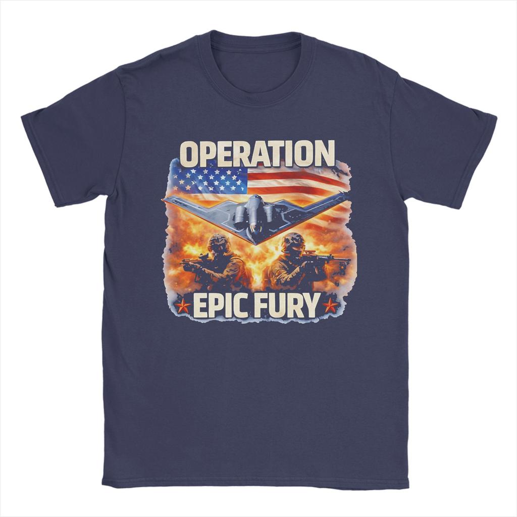 Operation Epic Fury Us Military Operations T Shirt Summer  Fashion T Shirts Cotton Top Tees ShortSleeve Streetwear Tops