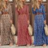 Elegantes Maxikleid mit langen Ärmeln für Damen Bequeme Herbstkleider für Damen 2024 Stilvolle Plus-Size-Kleider für kurvige Frauen