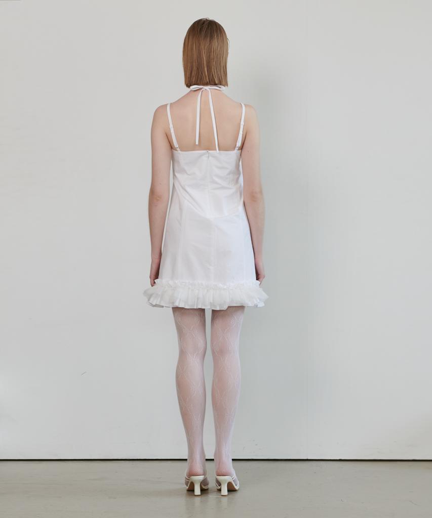 Eonmyuteu Ruffle Hem Mini Dress_White
