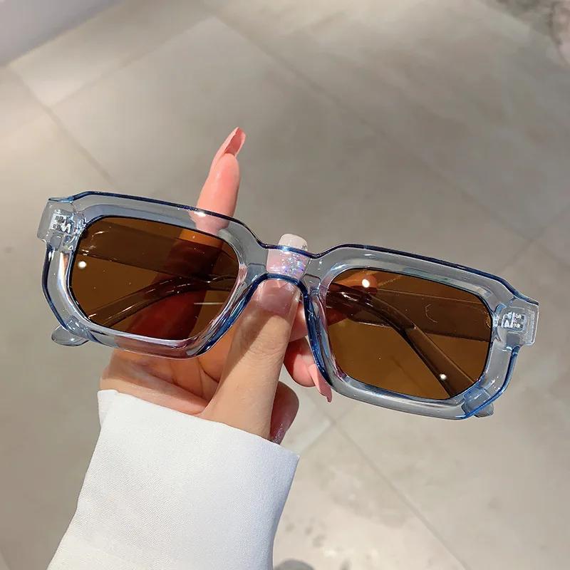 Sonnenbrillen für Herren, Vintage, rechteckiger Rahmen, modische Retro-Sonnenbrille, Luxusmarkendesign, UV400-Schutz, Brillen, Damenbrillen