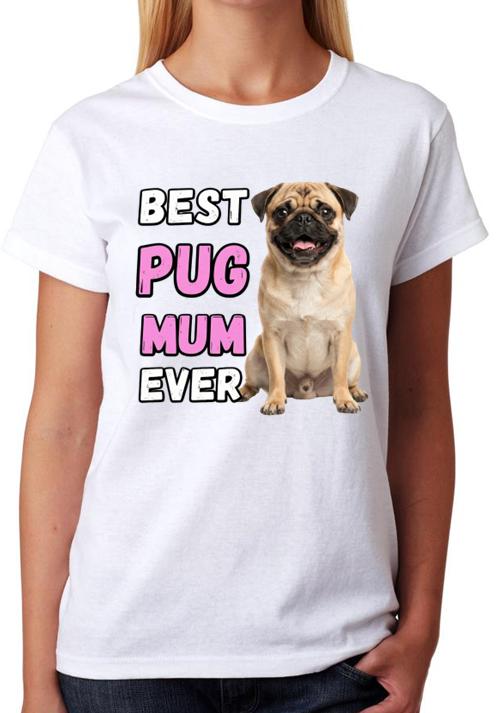 Beste Mops-Mama aller Zeiten Damen Unisex T-Shirt Hundegeschenk Haustierliebhaber Mutter Tee