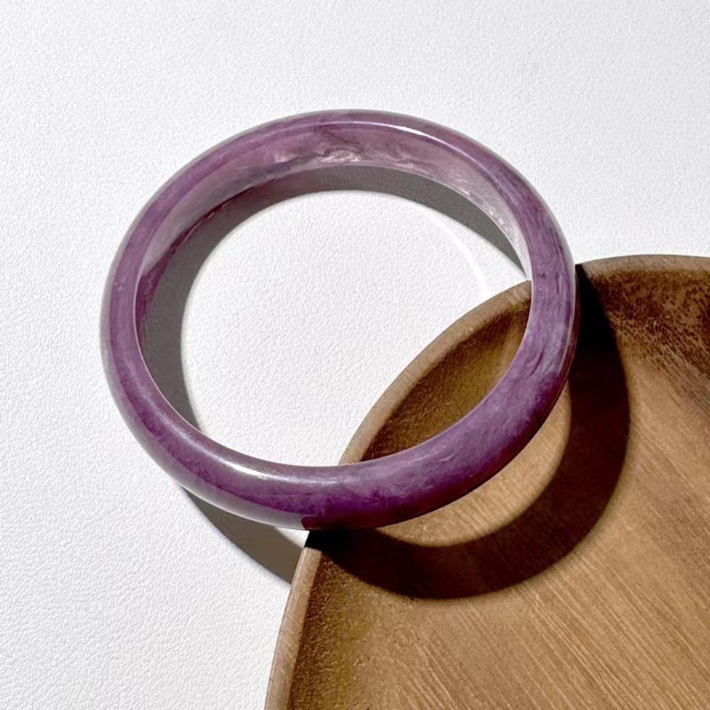 Bohemian Resin Bangle Europe American Style Color Dyed Circular Geometric Bracelet Circular Jewelry Accessories Retro Hand Ring