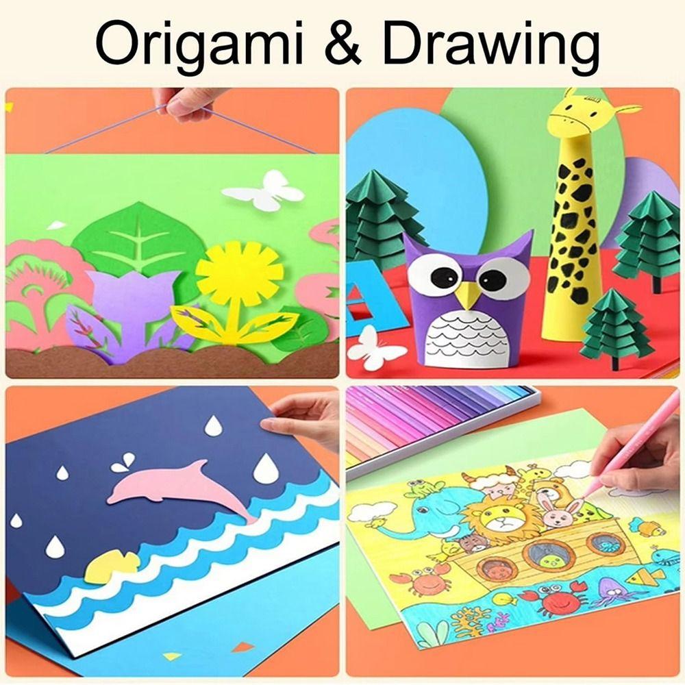 100Pcs Solid Color Square Origami Paper Double Side Handmade Scrapbooking Craft Decor
