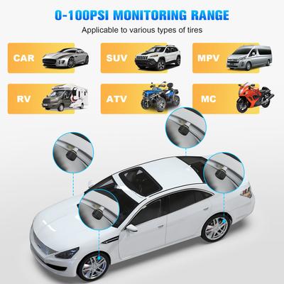 Padangų slėgio stebėjimo sistema Vandeniui atspari automobilio padangų signalizacija BT 5.0 belaidė transmisija realiuoju laiku