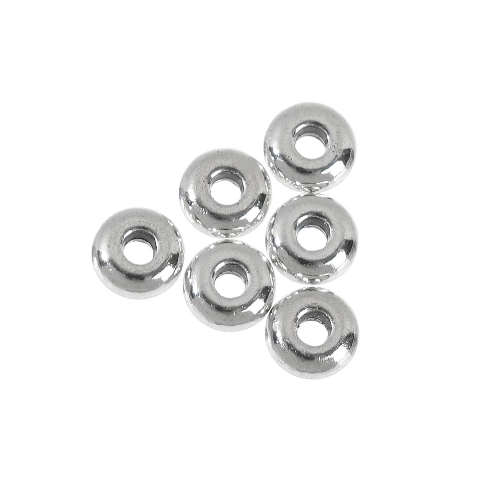 100pcs/set Round Stainless Steel Silver DIY Tool Bracelet Components Spacer Beads Jewelry Making