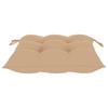 Garden Chairs with Beige Cushions 2 pcs Solid Teak Wood
