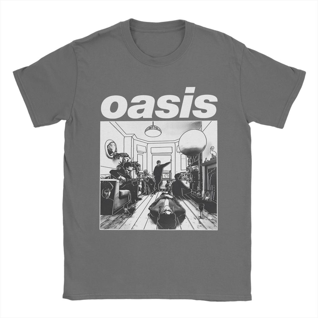 Definitely Maybe Rock Band T-shirt Heren Dames Katoen Casual T-shirts Ronde Hals O-Oasis T-shirt Korte Mouw Tops Feest