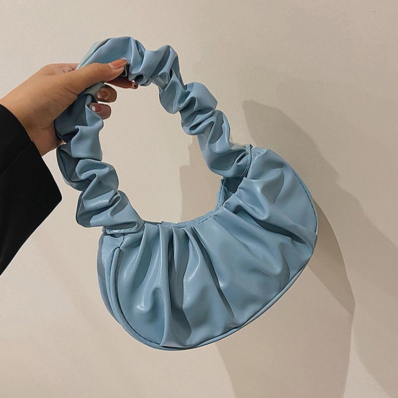 Sommer Plissee Handtaschen Frauen Pu Cloud Taschen Freizeit Achselhöhle Tasche Schulter Tasche