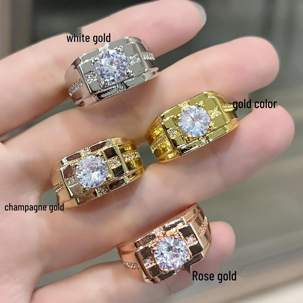 Men’s Fashion Statement Ring - Domineering Diamond Engagement Band