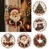 Fenster-Hängedekoration Weihnachten DIY Falsches Diamantbild Hängend, Weihnachtsmann-Kranz Acryl-Anhänger, Perlen Festliche Balkon-Garten-Dekorationen Perlen