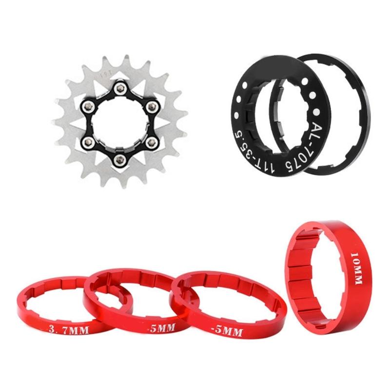 Pignon Monovitesse Acier Haute Résistance Roue Libre Roue d'Inertie Pignon Pièce pour Vélo à pignon fixe Facile à installer