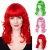 Harajuku Long Curly Wave Wig Cosplay Women Layered Wigs Orange Blue Gold Grey Curly Wigs for Women