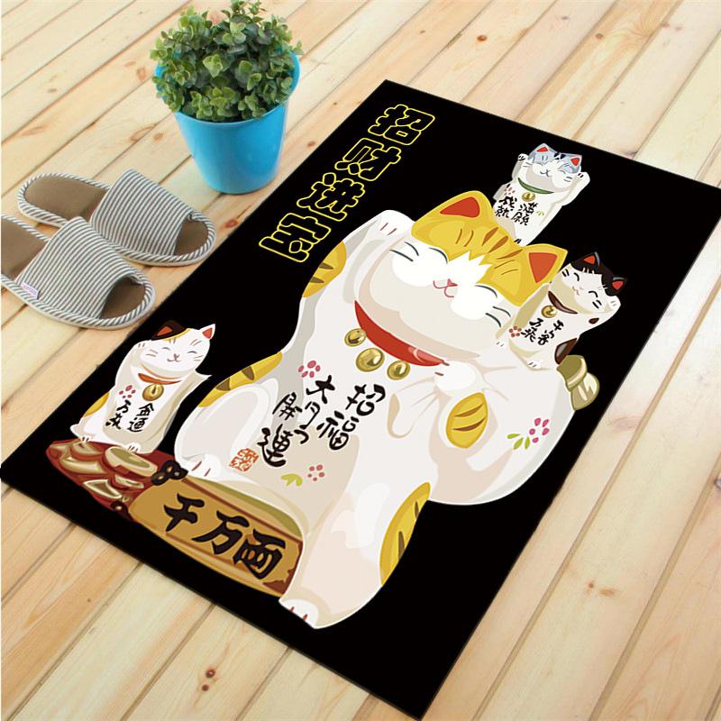 Πατάκι δαπέδου Fortune Cat Σαλόνι Διακόσμηση χαλί Κουζίνας Υπνοδωμάτιο Πατάκι πόρτας