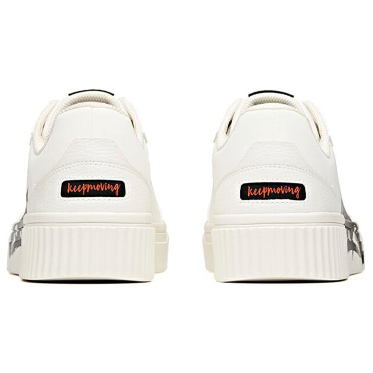 Anta Life Collection Low Top Skateboard Shoes Men's White Black Orange 912038023-3