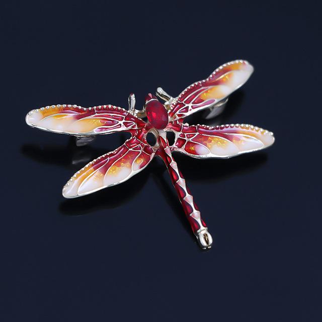 Mode Libel Kristal Broche Vrouwen Shirt Pak Strass Insect Dier Spelden Broches Feest Cadeau
