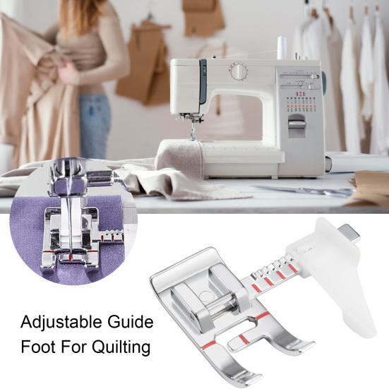 Sewing Machine Presser Foot Adjustable Guide Snap-On Stainless Steel Quilting Patchwork Stitching Low Shank Domestic Sewing Machine Feet