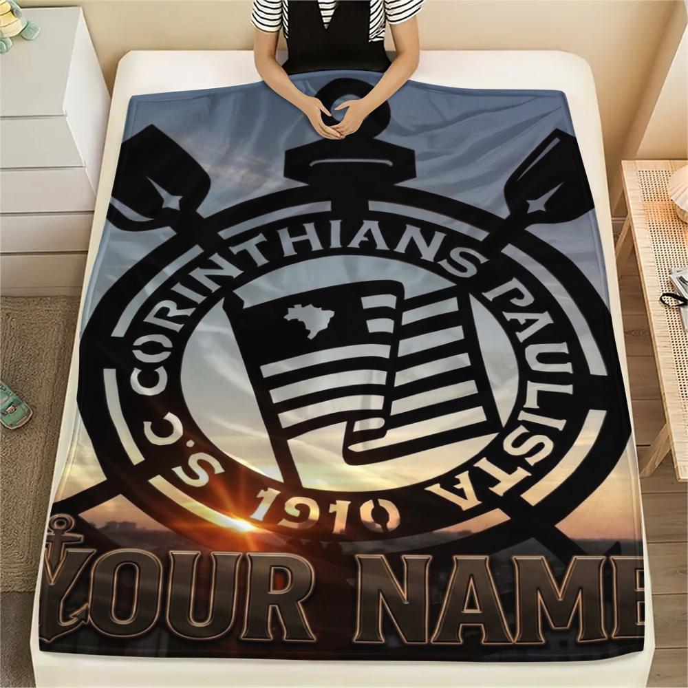 1PC Custom Name Corinthians Patterned Flannel Blanket Suitable For All Seasons for Home Decor Warmth and Comfort Gifts Holiday Present