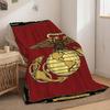 Marine Corps Badge Flannel Blanket Thermal Blanket Nap Blanket Digital Printed Blanket Cover Blanket
