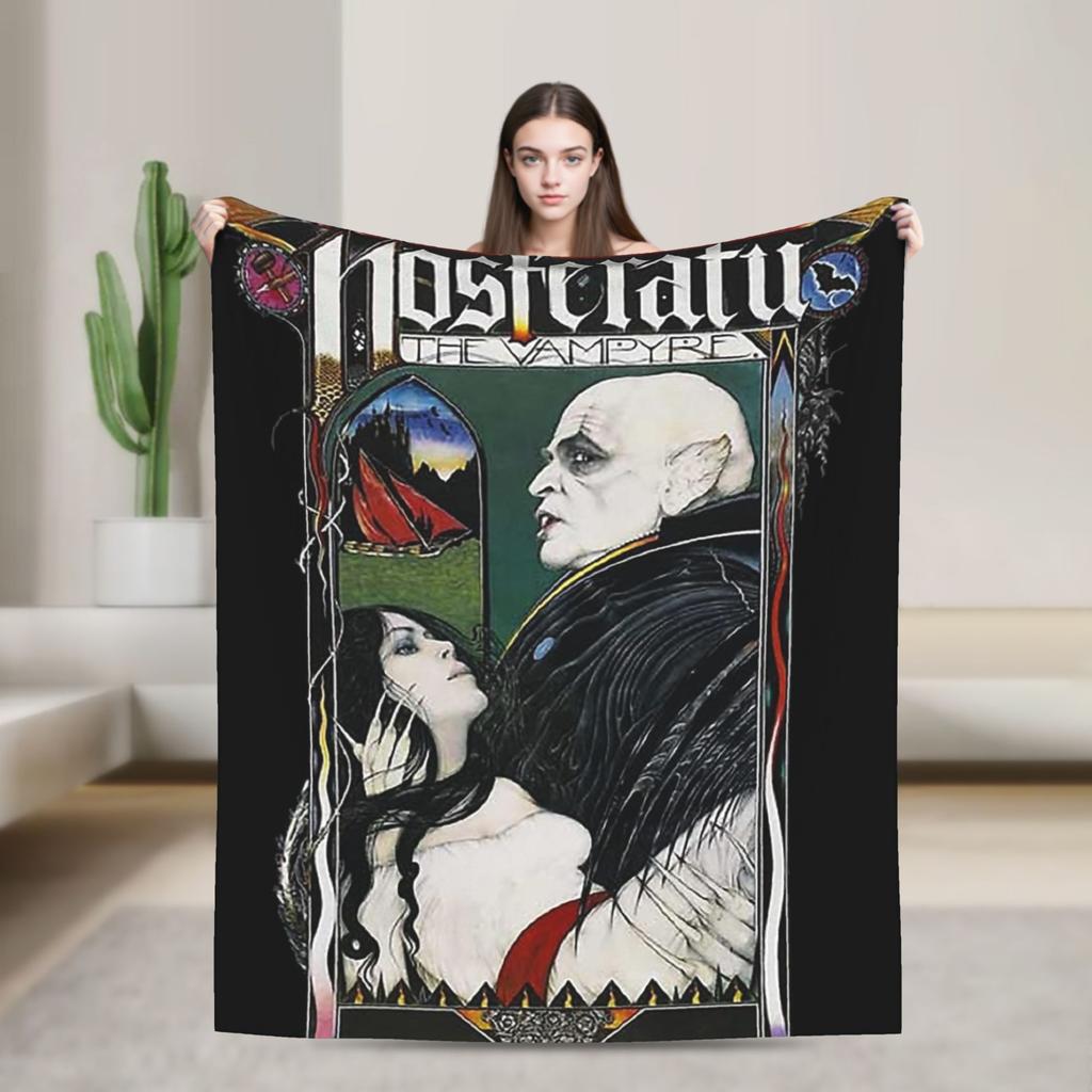 Masquerade Clan Nosferatu Revised Knitted Blankets Flannel Super Warm Throw Blankets for Airplane Travel Bedspread