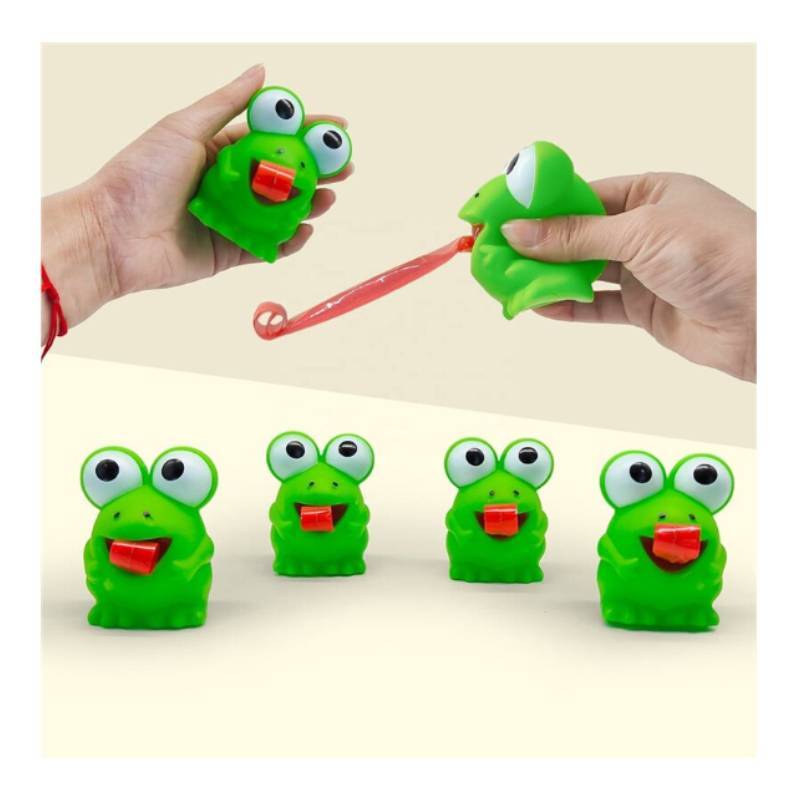 Large Eye Frog Stress Toy With Rebound And Sound For Kids And Adults