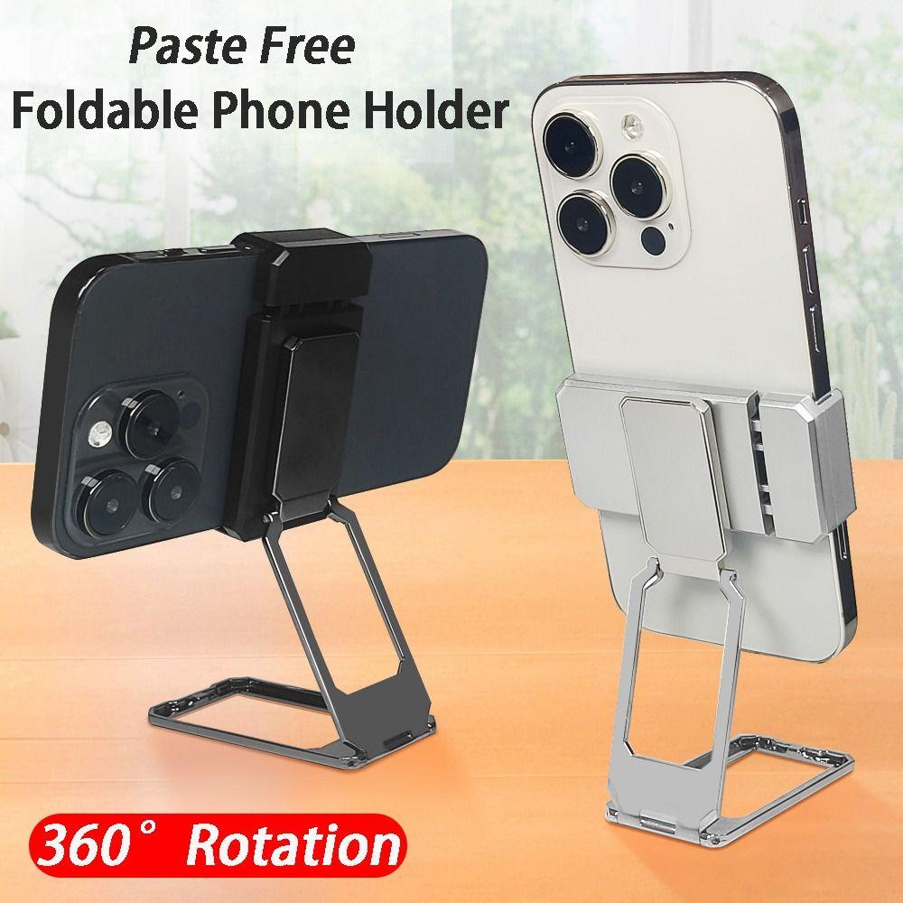 Portable Paste Free Adjustable 360 Rotation Foldable Phone Ring Holder Back Clip Holder